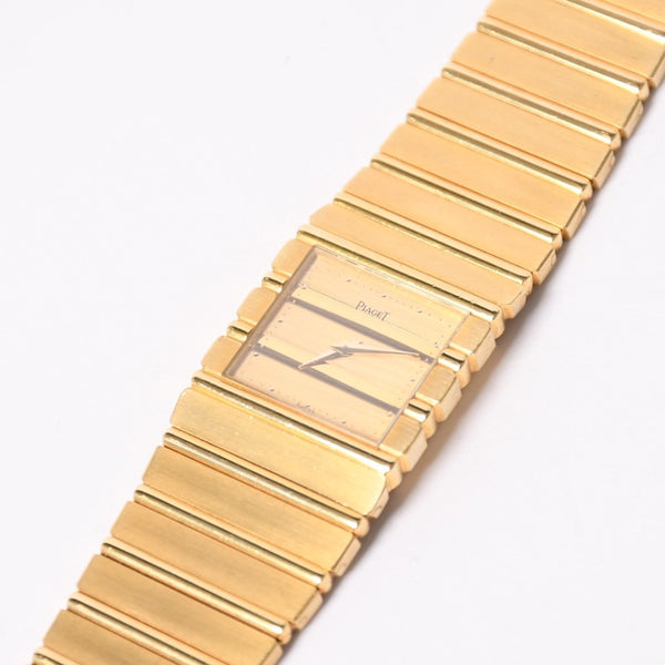 Piaget ピアジェ POLO ポロ 腕時計 7131C701 重量約146.35g K18YG 750刻印 クォーツ ゴールド文字盤 ガラスキズ 美品 中古 4a003590
