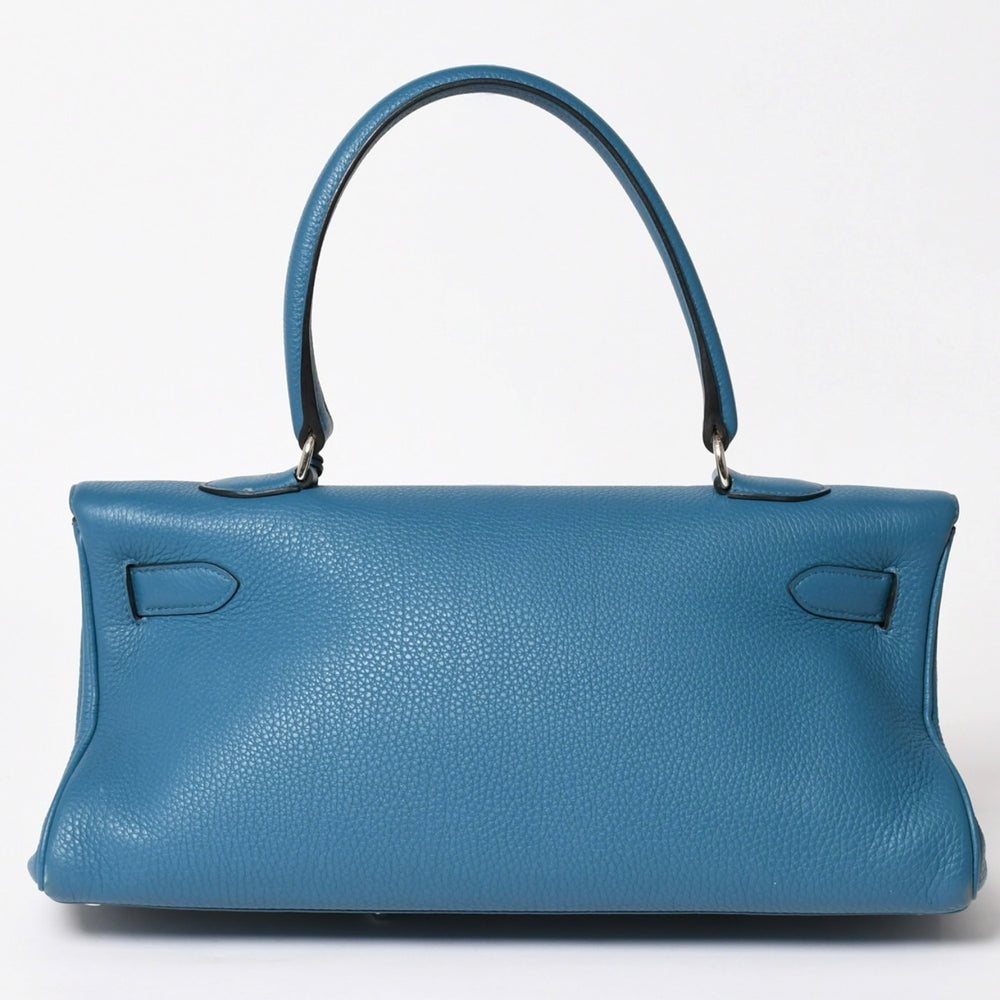 極美品 HERMES エルメス SHOULDER KELLY ショルダーケリー ショルダーバッグ トリヨンクレマンス ブルージーン シルバー金具 □P刻印 中古 4a003833
