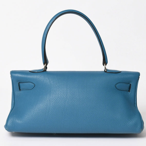 極美品 HERMES エルメス SHOULDER KELLY ショルダーケリー ショルダーバッグ トリヨンクレマンス ブルージーン シルバー金具 □P刻印 中古 4a003833