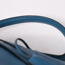 Load image into Gallery viewer, 極美品 HERMES エルメス SHOULDER KELLY ショルダーケリー ショルダーバッグ トリヨンクレマンス ブルージーン シルバー金具 □P刻印 中古 4a003833