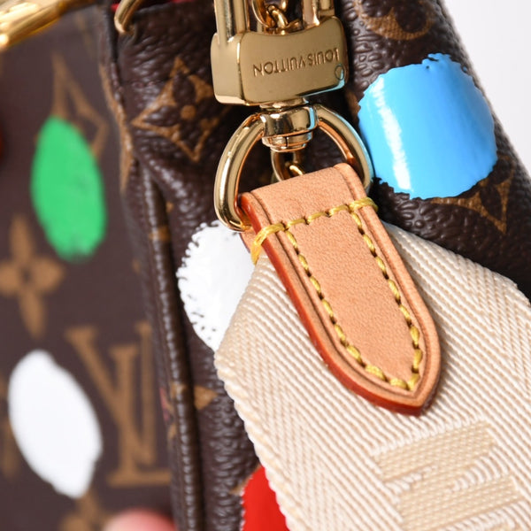 Very Good Condition LOUIS VUITTON Yayoi Kusama Multi Pochette Accessoire M46385 Monogram Canvas Multi Color Used 4a003834