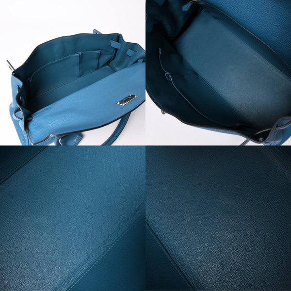 極美品 HERMES エルメス SHOULDER KELLY ショルダーケリー ショルダーバッグ トリヨンクレマンス ブルージーン シルバー金具 □P刻印 中古 4a003833