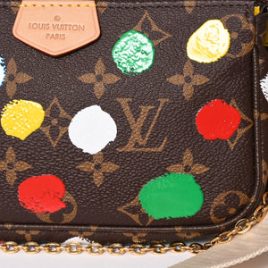 Very Good Condition LOUIS VUITTON Yayoi Kusama Multi Pochette Accessoire M46385 Monogram Canvas Multi Color Used 4a003834