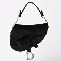 Very Good Condition Christian Dior Saddle Bag Mini Strass One Shoulder Bag M447SCUCS Velvet Used 4a003836