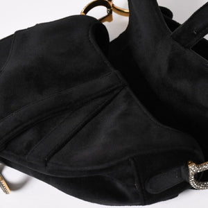 Very Good Condition Christian Dior Saddle Bag Mini Strass One Shoulder Bag M447SCUCS Velvet Used 4a003836