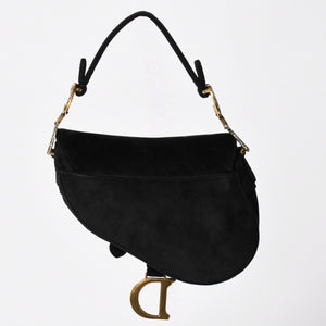 Very Good Condition Christian Dior Saddle Bag Mini Strass One Shoulder Bag M447SCUCS Velvet Used 4a003836