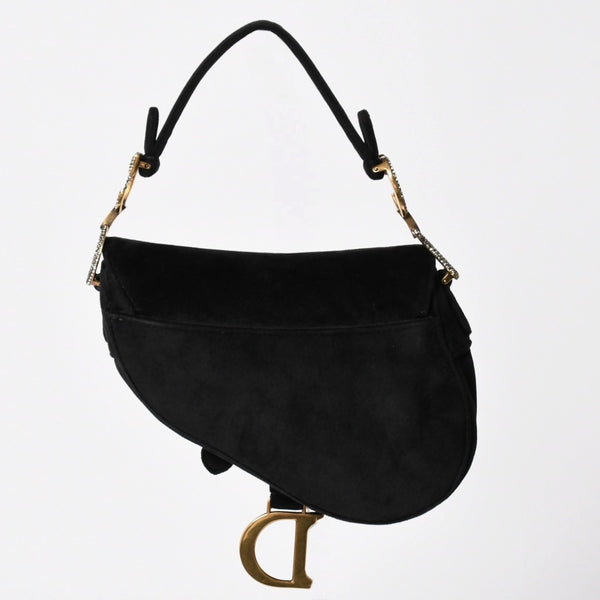 Very Good Condition Christian Dior Saddle Bag Mini Strass One Shoulder Bag M447SCUCS Velvet Used 4a003836