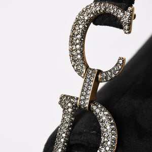 Very Good Condition Christian Dior Saddle Bag Mini Strass One Shoulder Bag M447SCUCS Velvet Used 4a003836
