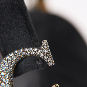 Very Good Condition Christian Dior Saddle Bag Mini Strass One Shoulder Bag M447SCUCS Velvet Used 4a003836