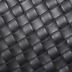 BOTTEGA VENETA Intrecciato Boston Bag Leather 2WAY Black Good Condition Used 4a003838