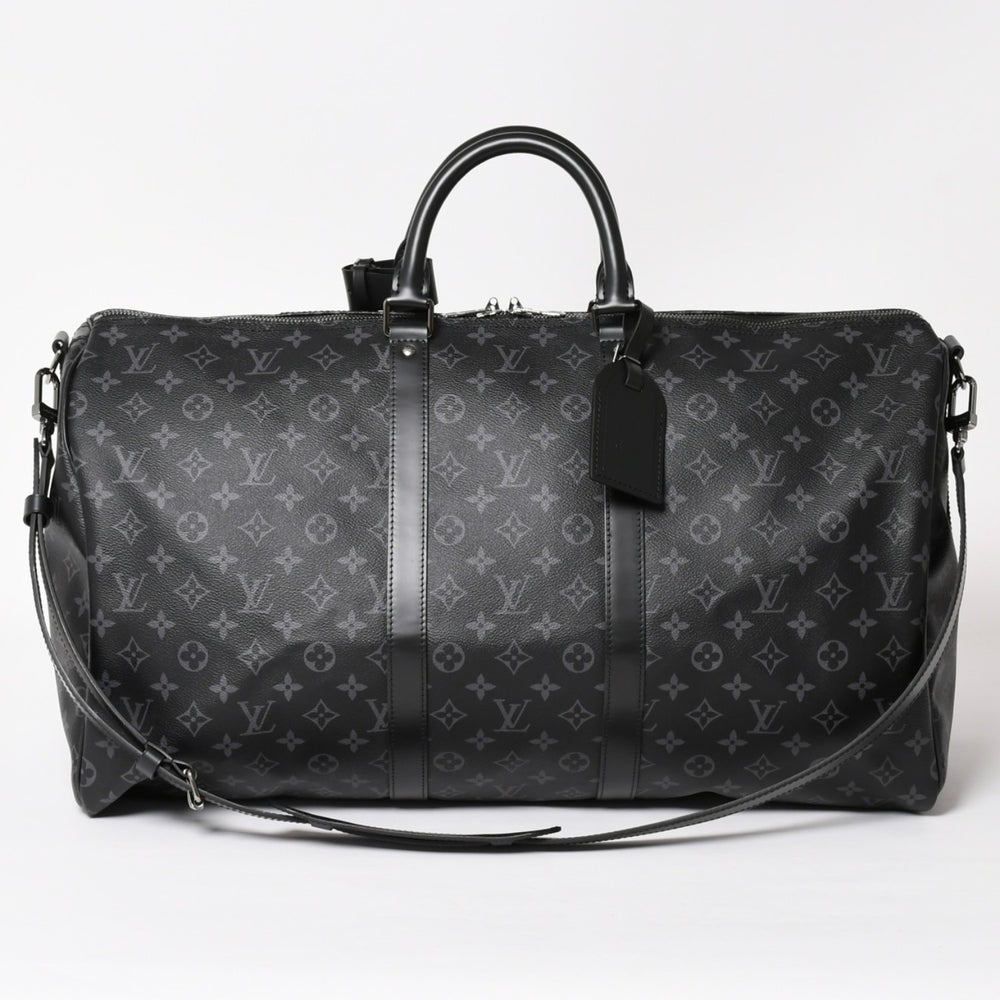 新品同様 LOUIS VUITTON ルイヴィトン キーポル バンドリエール55 ボストンバッグ M40605 モノグラムエクリプス 中古 4a004167