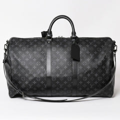 新品同様 LOUIS VUITTON ルイヴィトン キーポル バンドリエール55 ボストンバッグ M40605 モノグラムエクリプス 中古 4a004167
