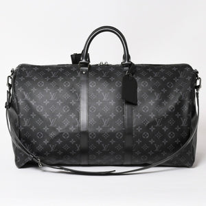 新品同様 LOUIS VUITTON ルイヴィトン キーポル バンドリエール55 ボストンバッグ M40605 モノグラムエクリプス 中古 4a004167