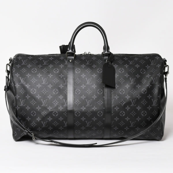 新品同様 LOUIS VUITTON ルイヴィトン キーポル バンドリエール55 ボストンバッグ M40605 モノグラムエクリプス 中古 4a004167