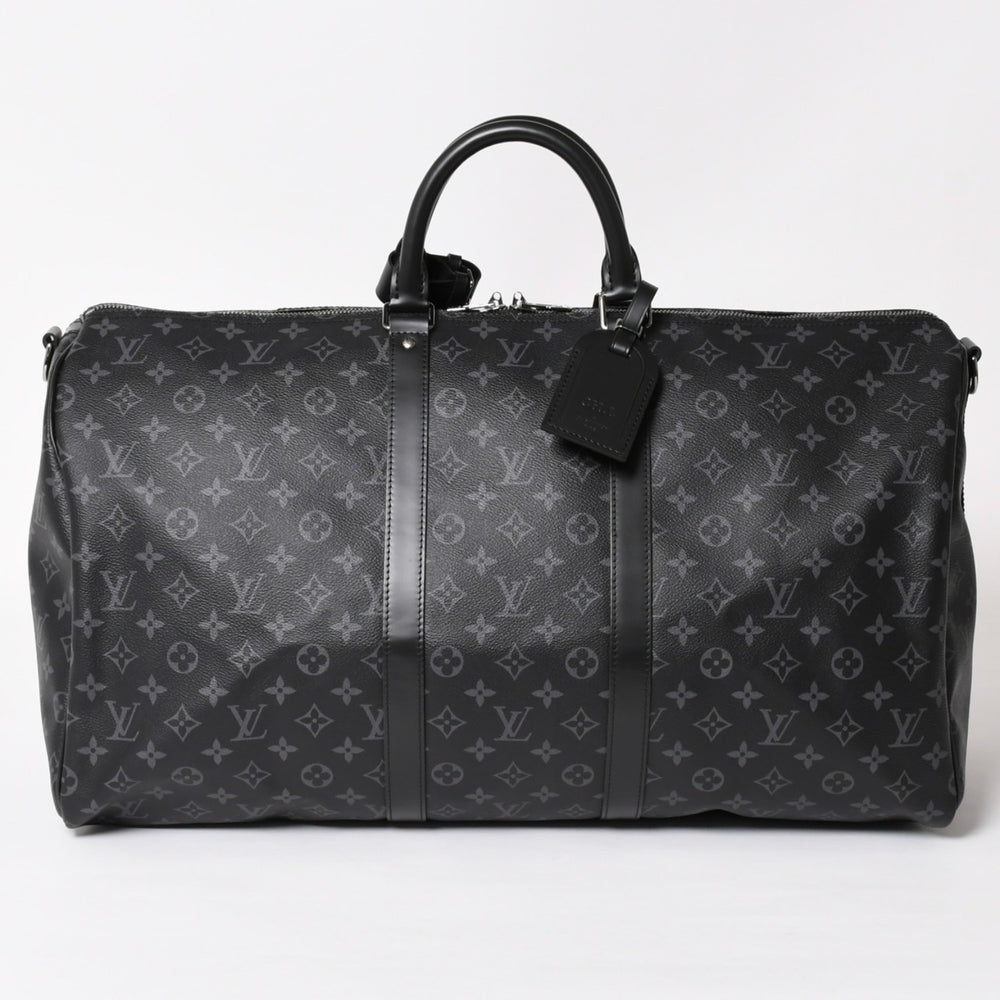 新品同様 LOUIS VUITTON ルイヴィトン キーポル バンドリエール55 ボストンバッグ M40605 モノグラムエクリプス 中古 4a004167