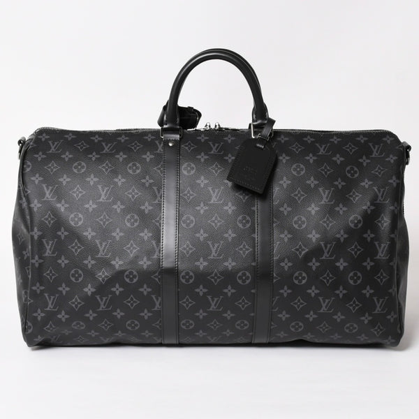 新品同様 LOUIS VUITTON ルイヴィトン キーポル バンドリエール55 ボストンバッグ M40605 モノグラムエクリプス 中古 4a004167