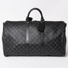 画像をギャラリービューアに読み込む, 新品同様 LOUIS VUITTON ルイヴィトン キーポル バンドリエール55 ボストンバッグ M40605 モノグラムエクリプス 中古 4a004167