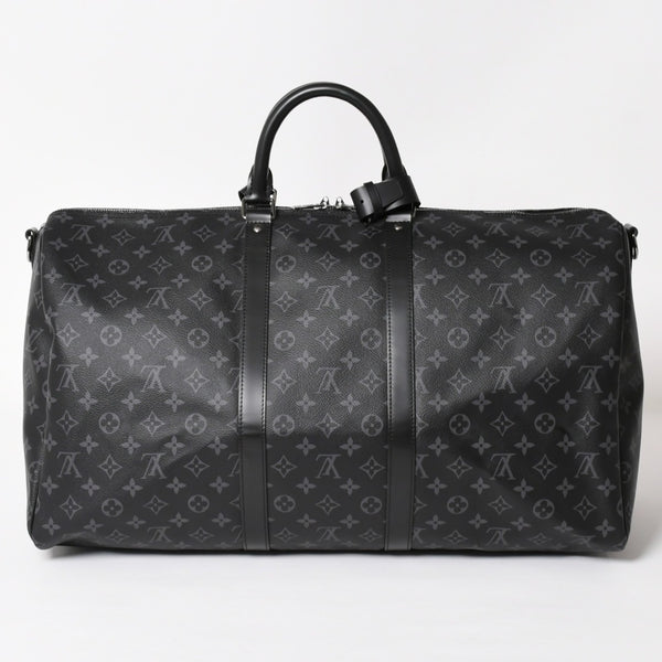 新品同様 LOUIS VUITTON ルイヴィトン キーポル バンドリエール55 ボストンバッグ M40605 モノグラムエクリプス 中古 4a004167