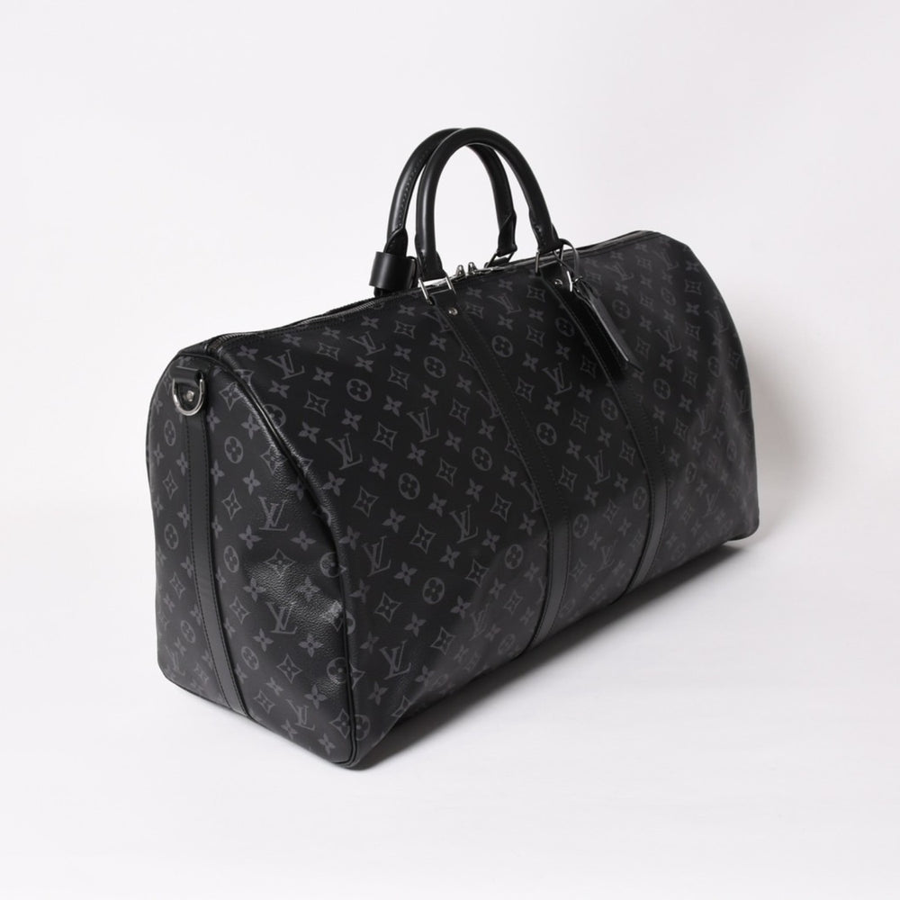 新品同様 LOUIS VUITTON ルイヴィトン キーポル バンドリエール55 ボストンバッグ M40605 モノグラムエクリプス 中古 4a004167