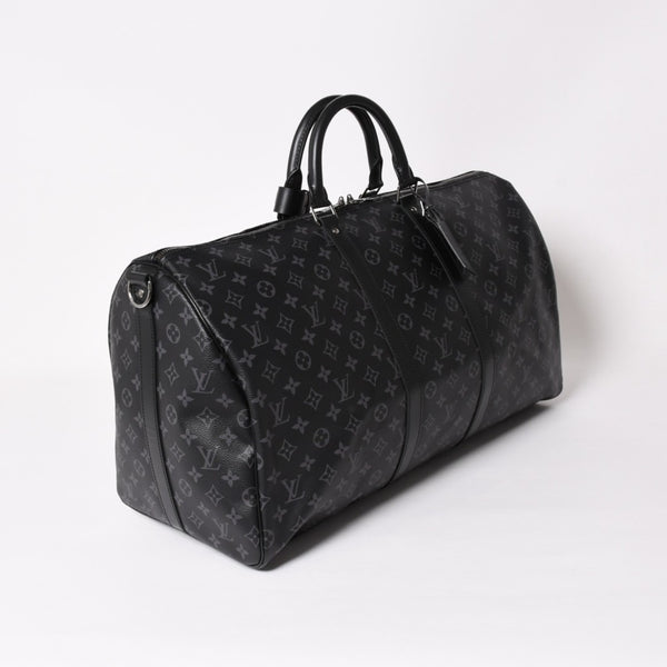 新品同様 LOUIS VUITTON ルイヴィトン キーポル バンドリエール55 ボストンバッグ M40605 モノグラムエクリプス 中古 4a004167