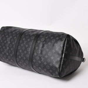 新品同様 LOUIS VUITTON ルイヴィトン キーポル バンドリエール55 ボストンバッグ M40605 モノグラムエクリプス 中古 4a004167