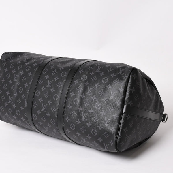 新品同様 LOUIS VUITTON ルイヴィトン キーポル バンドリエール55 ボストンバッグ M40605 モノグラムエクリプス 中古 4a004167