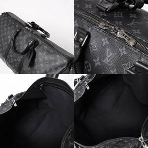 新品同様 LOUIS VUITTON ルイヴィトン キーポル バンドリエール55 ボストンバッグ M40605 モノグラムエクリプス 中古 4a004167