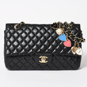 極美品 CHANEL シャネル マトラッセ25 チェーンショルダーバッグ A46514 12番台 バレンタイン限定 ココマーク ラムスキン 中古 4a003835