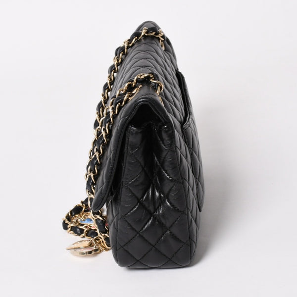 極美品 CHANEL シャネル マトラッセ25 チェーンショルダーバッグ A46514 12番台 バレンタイン限定 ココマーク ラムスキン 中古 4a003835