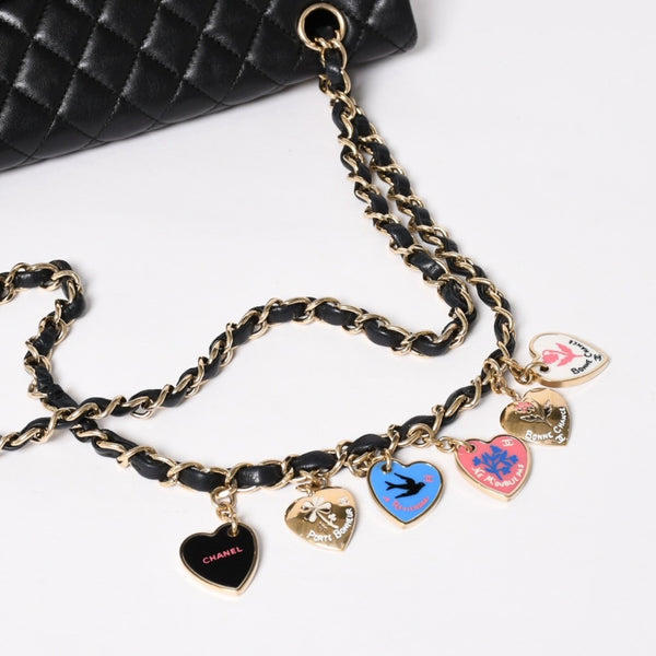 極美品 CHANEL シャネル マトラッセ25 チェーンショルダーバッグ A46514 12番台 バレンタイン限定 ココマーク ラムスキン 中古 4a003835