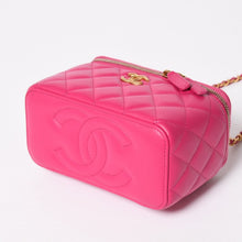 画像をギャラリービューアに読み込む, 極美品 CHANEL シャネル バニティ チェーンショルダーバッグ AP1341 ランダム番台 ココマーク ラムスキン ピンク ゴールド金具 中古 4a003842