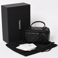 Very Good Condition CHANEL SO BLACK Vanity Chain Shoulder Bag AP2199 Random Number Coco Mark Used 4a003839