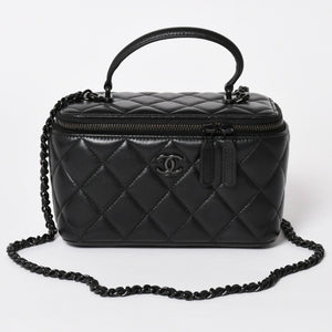 Very Good Condition CHANEL SO BLACK Vanity Chain Shoulder Bag AP2199 Random Number Coco Mark Used 4a003839