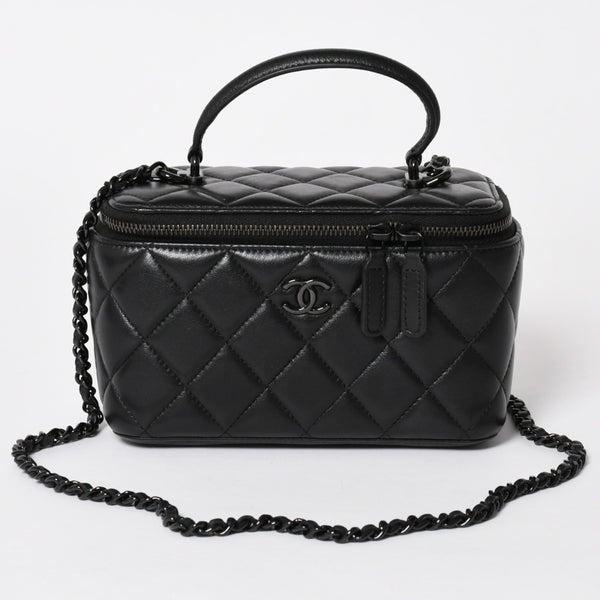 Very Good Condition CHANEL SO BLACK Vanity Chain Shoulder Bag AP2199 Random Number Coco Mark Used 4a003839
