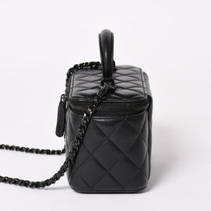 Very Good Condition CHANEL SO BLACK Vanity Chain Shoulder Bag AP2199 Random Number Coco Mark Used 4a003839