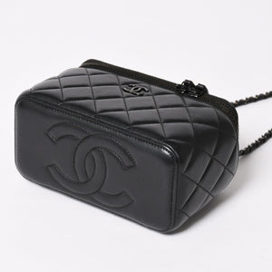 Very Good Condition CHANEL SO BLACK Vanity Chain Shoulder Bag AP2199 Random Number Coco Mark Used 4a003839