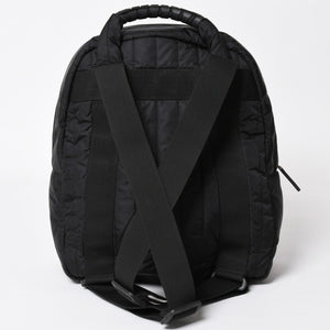 CHANEL CHANEL Sportsline Backpack Rucksack No. 10 Here Mark Nylon Stitch Black White Good Condition Used 4a003832