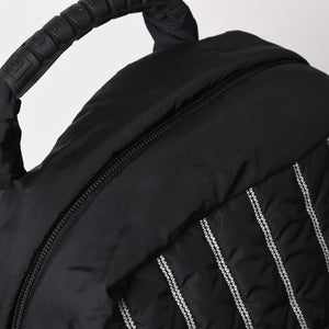 CHANEL CHANEL Sportsline Backpack Rucksack No. 10 Here Mark Nylon Stitch Black White Good Condition Used 4a003832