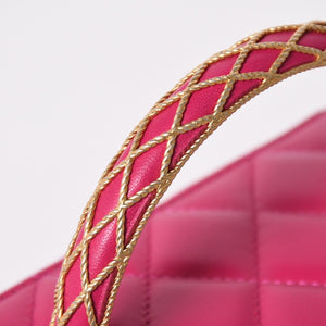 Very Good Condition CHANEL Vanity Chain Shoulder Bag AP1341 Random Number Coco Mark Lambskin Pink Gold Hardware Used 4a003842