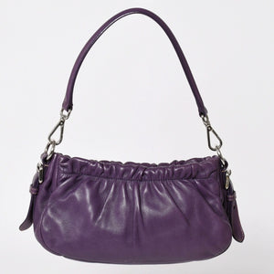PRADA One shoulder bag BR3927 Triangle logo plate Triangle plate Nappa leather Purple Silver hardware Good condition Used 4a003488