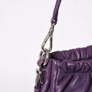 PRADA One shoulder bag BR3927 Triangle logo plate Triangle plate Nappa leather Purple Silver hardware Good condition Used 4a003488