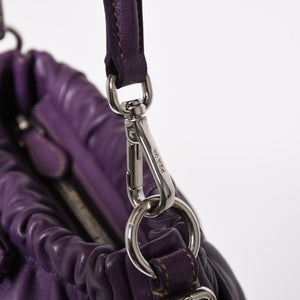 PRADA One shoulder bag BR3927 Triangle logo plate Triangle plate Nappa leather Purple Silver hardware Good condition Used 4a003488
