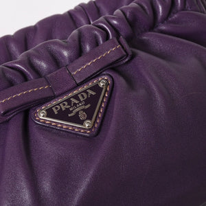 PRADA One shoulder bag BR3927 Triangle logo plate Triangle plate Nappa leather Purple Silver hardware Good condition Used 4a003488