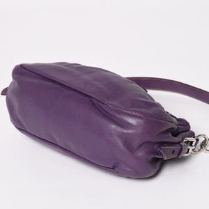 PRADA One shoulder bag BR3927 Triangle logo plate Triangle plate Nappa leather Purple Silver hardware Good condition Used 4a003488
