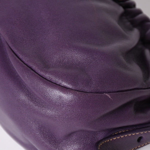 PRADA One shoulder bag BR3927 Triangle logo plate Triangle plate Nappa leather Purple Silver hardware Good condition Used 4a003488
