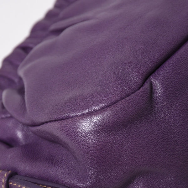 PRADA One shoulder bag BR3927 Triangle logo plate Triangle plate Nappa leather Purple Silver hardware Good condition Used 4a003488