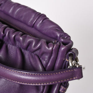 PRADA One shoulder bag BR3927 Triangle logo plate Triangle plate Nappa leather Purple Silver hardware Good condition Used 4a003488