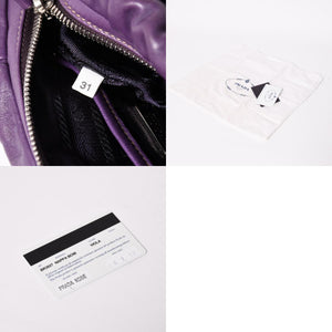 PRADA One shoulder bag BR3927 Triangle logo plate Triangle plate Nappa leather Purple Silver hardware Good condition Used 4a003488