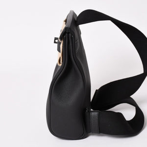 New and unused Hermes Kelly Akkad PM W engraved one shoulder bag black so black monochrome hardware used 4a003843