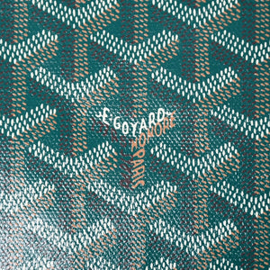 Like new GOYARD Conti pouch CONTIPPMLTY09CL09P clutch bag green PVC leather silver hardware used 4a003845